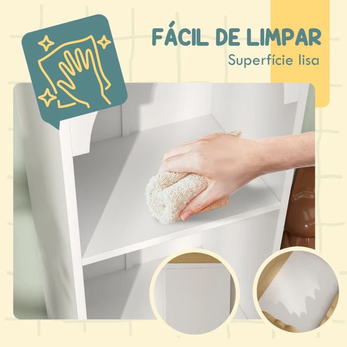 AIYAPLAY Estante para Livros Infantil de 3 Niveis Estante de Livros pa