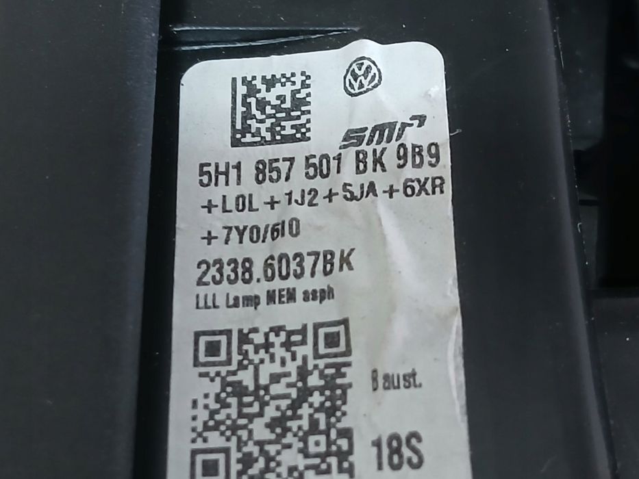 Lusterko lewe vw golf viii 8 11pin 5h1857501bk