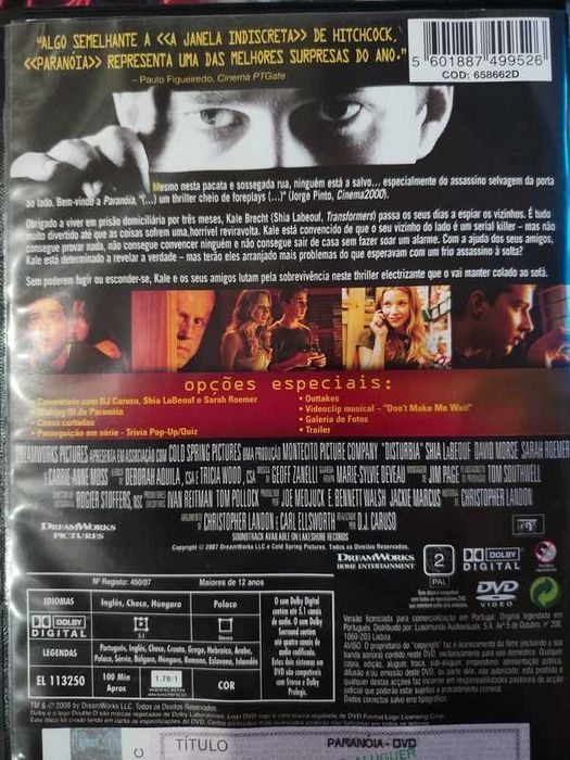 Paranóia/Disturbia – Shia LaBeouf