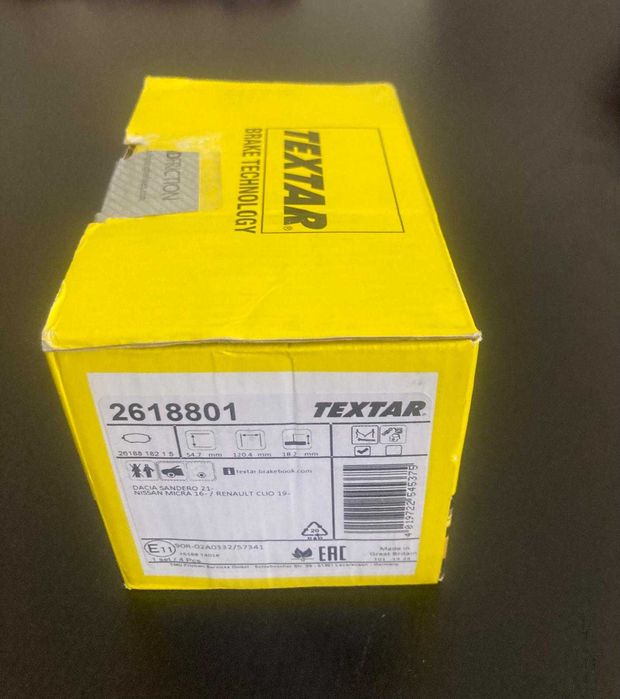 Calços Pastilhas de Travão Novos - TEXTAR