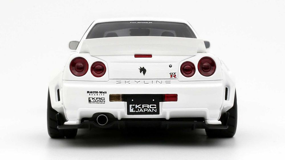 1:18 Otto Nissan Skyline GT-R (R34) KRC Body Kit 2019 pearl white