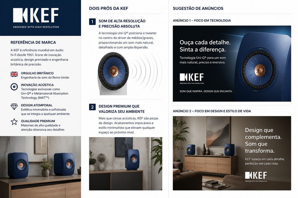 Kef Reference Model  Two colunas imaculadas high end