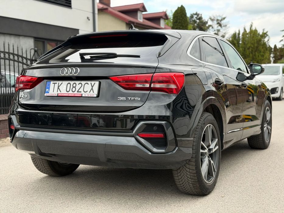 Audi Q3 Sportback 1WŁ ASO Salon PL FV23% Kamera CarPlay AndroidAuto Martwe Pole