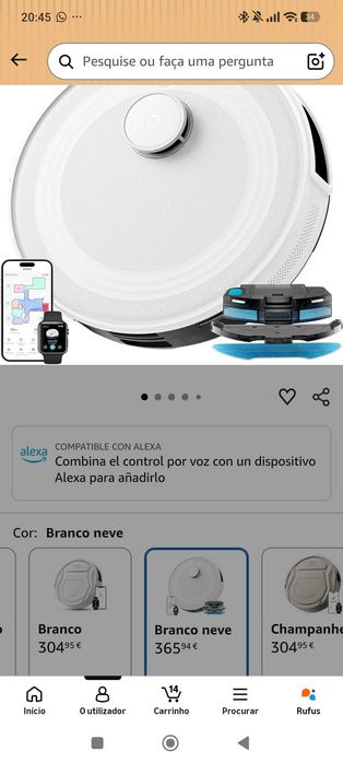 LEFANT Robot Aspirador e Esfregona com Navegação Laser dToF e App M2, 6000 Pa, Varre, Aspira, Esfrega e Passa a Esfregona