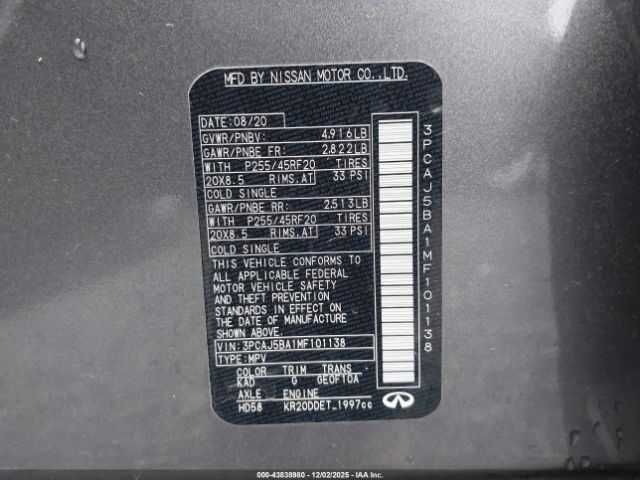 Infiniti QX50 LUXE 2021