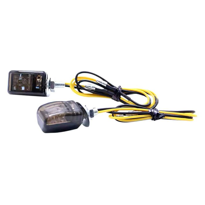 Par de piscas LED retangulares minimalistas moto
