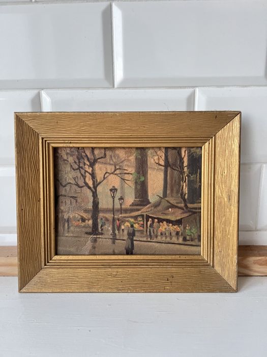 Piekny mały obrazek ścienny vintage retro