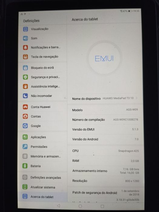 Tablet Huawei media pad T3 10