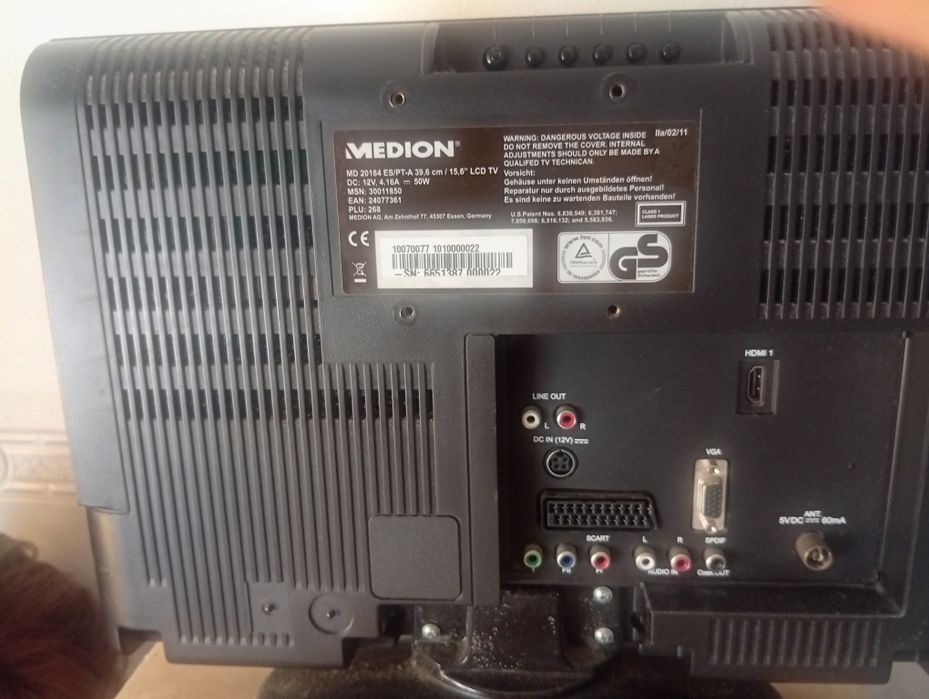 Ecrã Edion que funcionava com tv