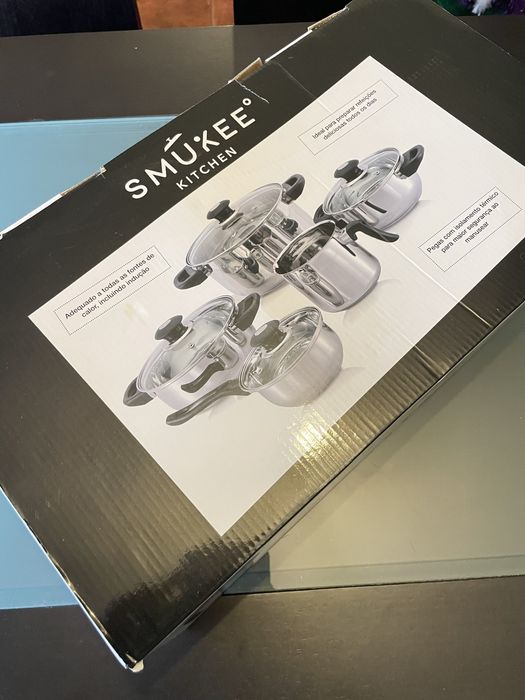 NUNCA USADO! Trem de Cozinha de 5 peças - todas as fontes de calor