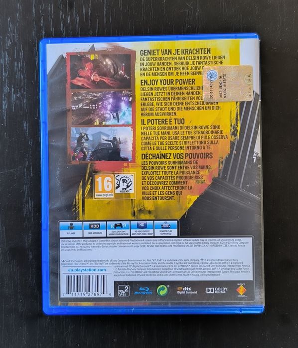 Infamous second son PlayStation 4