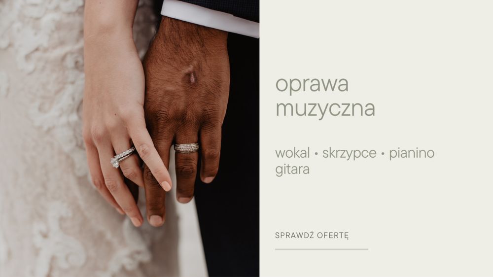 Oprawa muzyczna ślubu - wokal, skrzypce, pianino, gitara, nagłośnienie