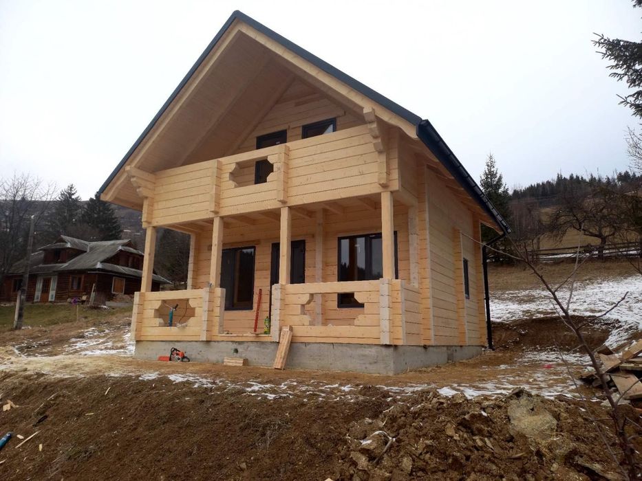 Будівництво будинків клеєного оциліндрованого профільованого бруса