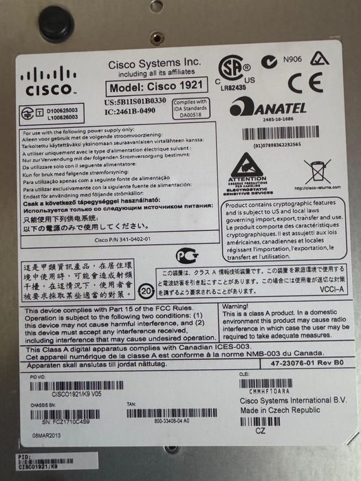 Cisco Router 1921, 1 GB