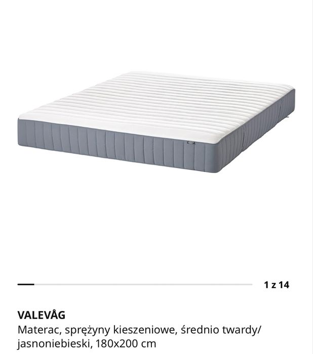 Materac VALEVAG Ikea Srednio twardy