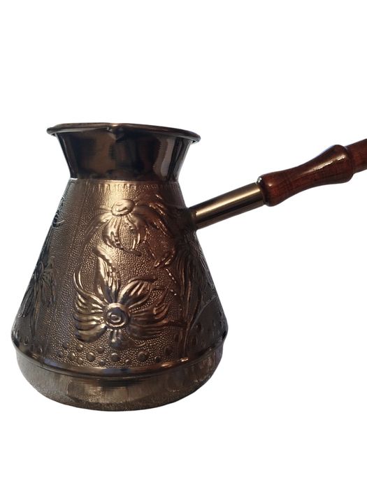 ТУРКА МІДНА об'єм 800 мл. Славянск з візерунком.