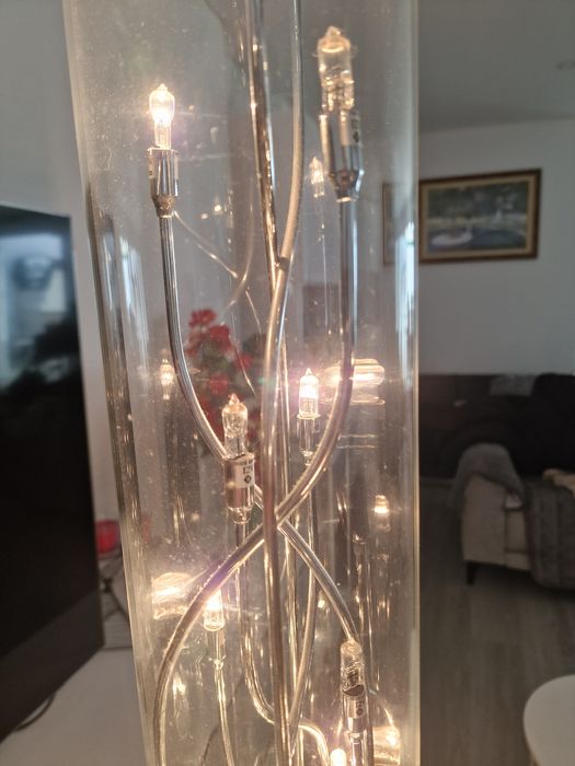 Candeeiro de Pé / Coluna de Vidro Design Moderno (24 Luzes)
