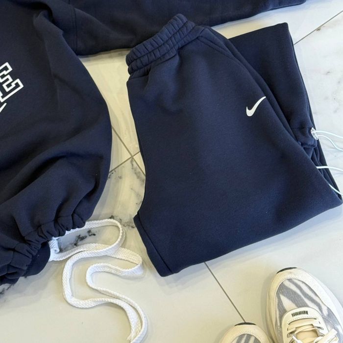 Жіночий зимовий спортивний костюм Nike, Худі найк, Обʼємні штани nike
