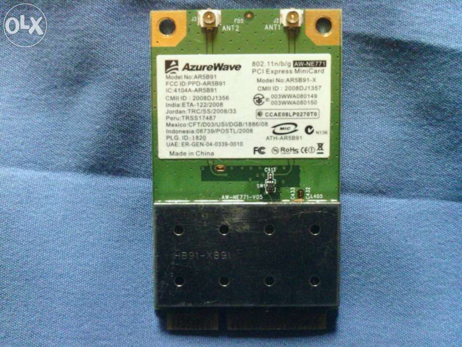 Placa wireless portátil AzureWave AR589164729682936195121