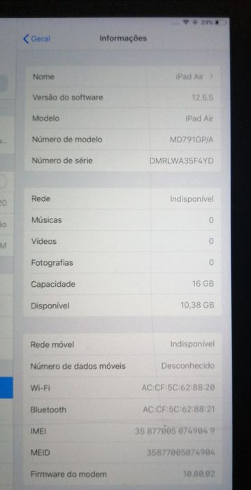 iPad Air 1ª Geração 16 Gb