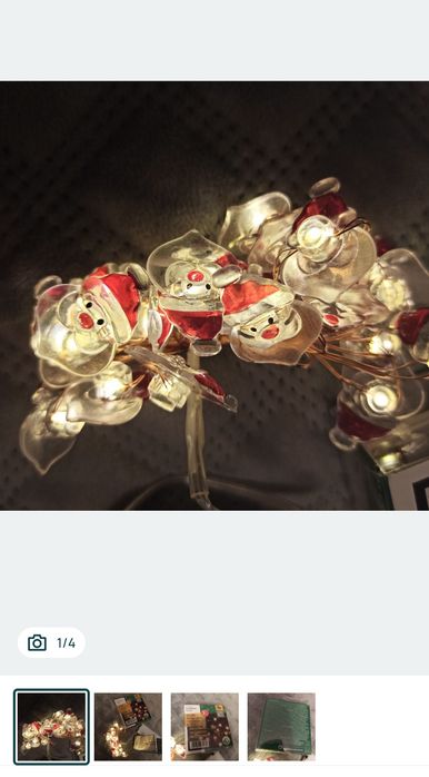 Новий набір. Гірлянди LED декоративні новорічні Чобітки та Шапка