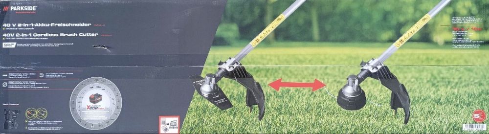 Podkaszarka akumulatorowa 2w1 KOSA 40 V PARKSIDE