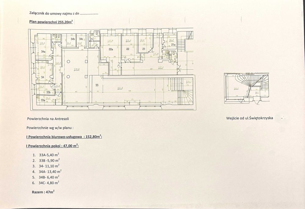LOKAL Z WITRYNĄ 255 m2 w Centrum ul. Świętokrzyska