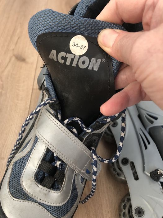 Роликові ковзани ACTION, 34-37  розмір, регульовані. Ролики дитячі.