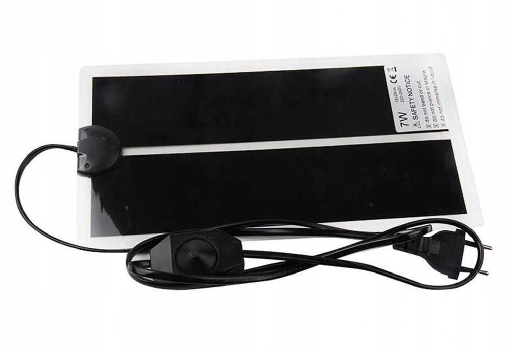 mata grzewcza 7w 14x28cm akwarium terrarium rośliny