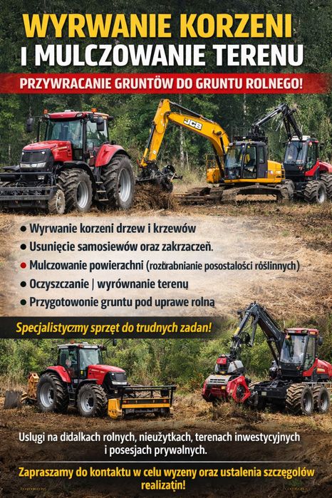 Wycinka Drzew ora Przywracnie Gruntu Rolnego