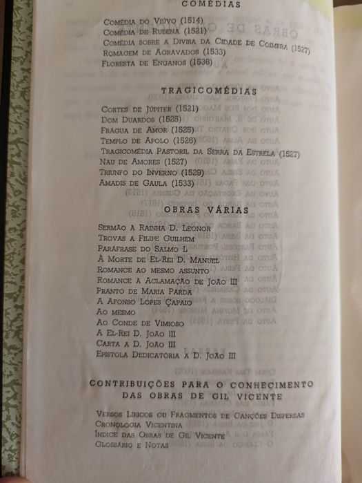 Obras Gil Vicente - Lello e Irmão "Biblia" 1965