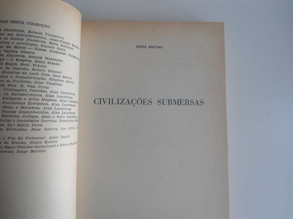Civilizações Submersas de Serge Bertino