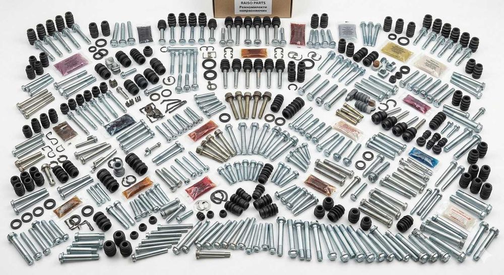 Ремкомплект направляючих супорта — Болти — Пильовики — Всі авто