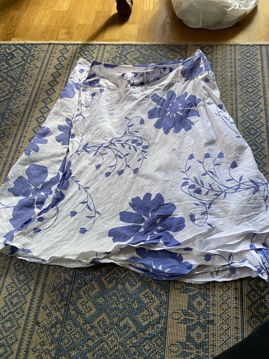 Spodnica lniana roz 42