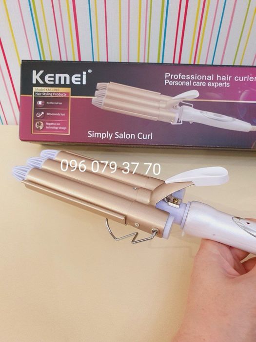 Тройная плойка Kemei KM-1010 22мм