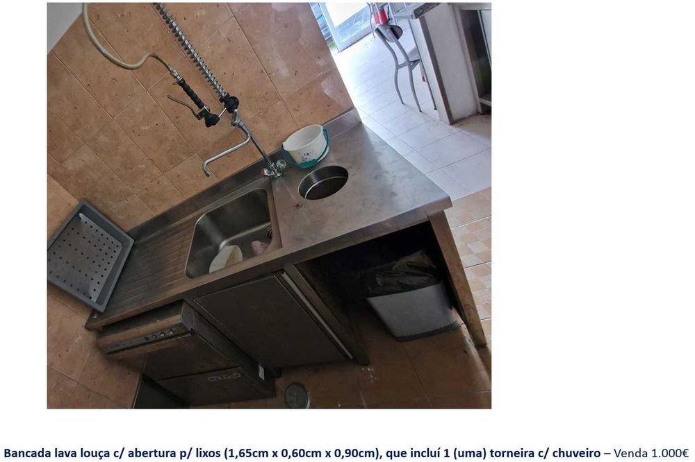 Recheio mobiliário de café/churrasqueira em inox