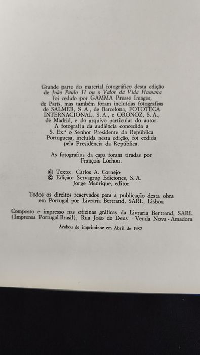 Livro "João Paulo II ou o valor da vida humana", de Carlos A. Cornejo