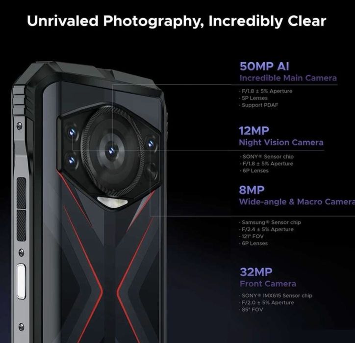 DOOGEE S118, 20/512 Gb, 50/12NV/ 8/32Mp, 10800мАч, G99, 6,59", НОВИНКА