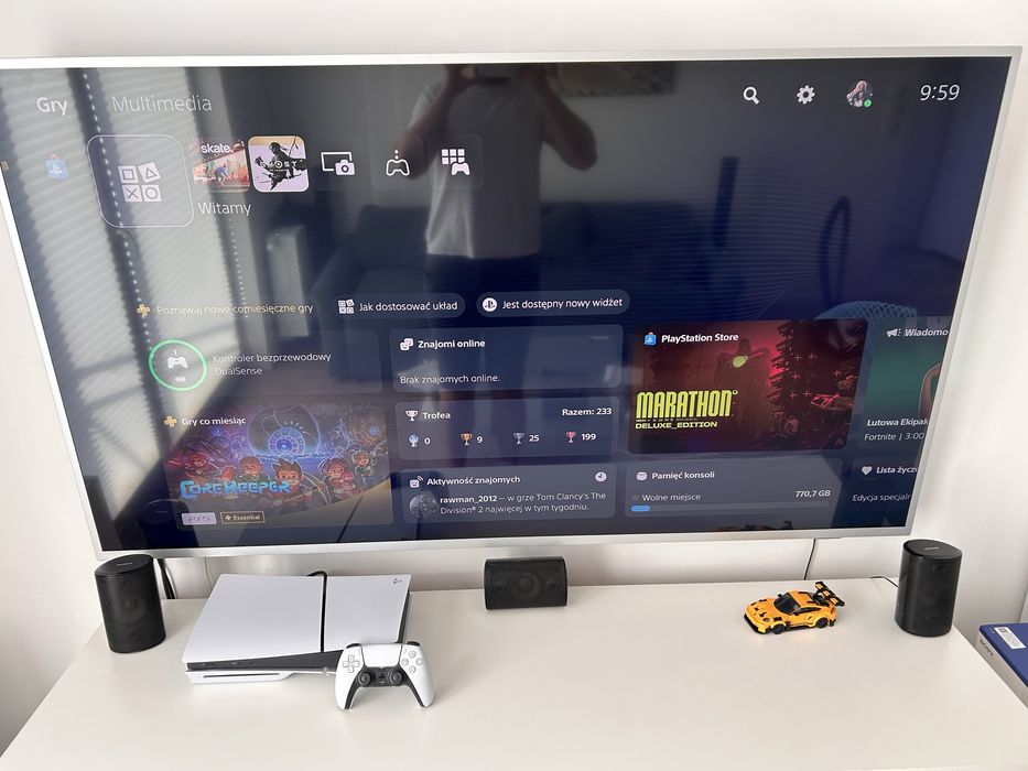 Konsola PS5 Slim z napędem + oryginalny pad i akcesoria