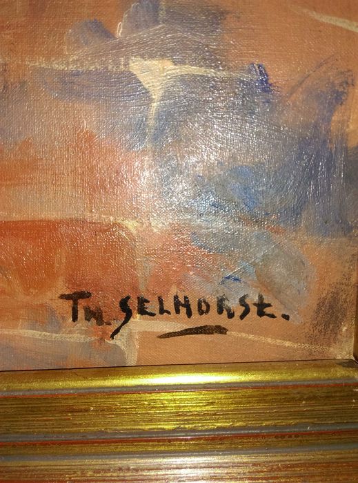 Obraz olejny stary Madonna niderlandzki złocona rama