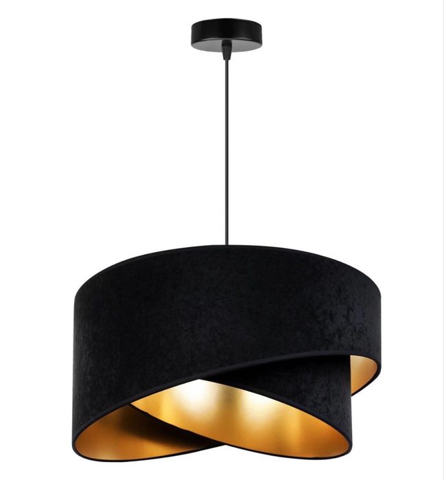 Lampy  wiszace zamsz zloty srodek komplet 4 sztuk stan idealny