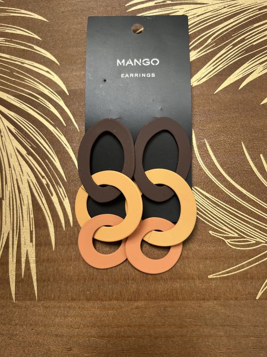 Kolczyki Mango Earrings stal nierdzewna boho etno hippie długie