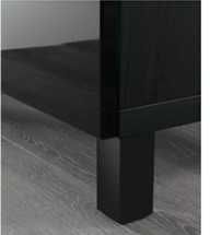 BESTA Móvel TV, preto-castanho, 180x40x38 cm · Como novo