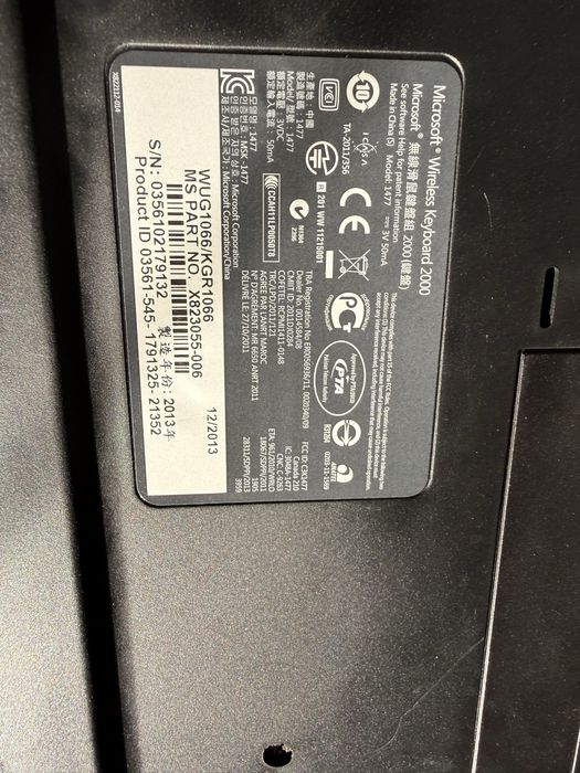 Klawiatura i mysz Microsoft 2000