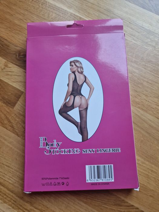 Kombinezon czarny piękna siatka