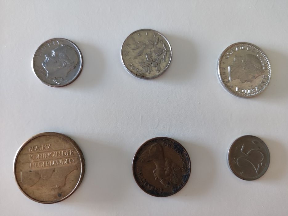 Moedas antigas vários países