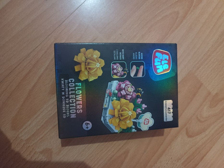 Nowe Klocki elefun (typu LEGO) 417 elementów kwiaty