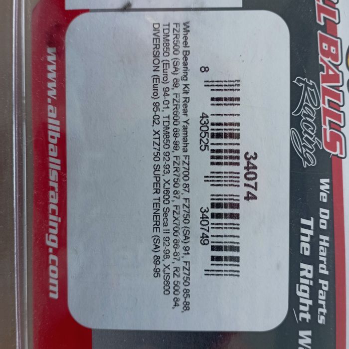 Kit rolamentos roda traseira Allballs