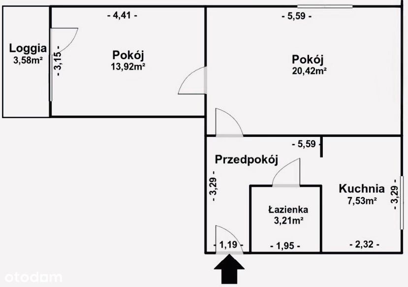 52 m² | 2 pokoje | balkon | NISKI CZYNSZ |BEZ PROWIZJI