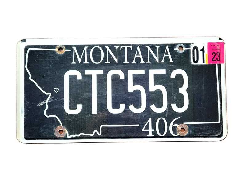 Montana 2023 - oryginalna tablica rejestracyjna z USA
